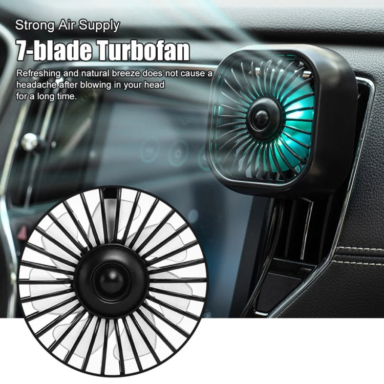 F11 Car USB Colorful Gradient Light Cooling Fan Automotive Interior, Color: Khaki - Heating & Fans by PMC Jewellery | Online Shopping South Africa | PMC Jewellery | Buy Now Pay Later Mobicred