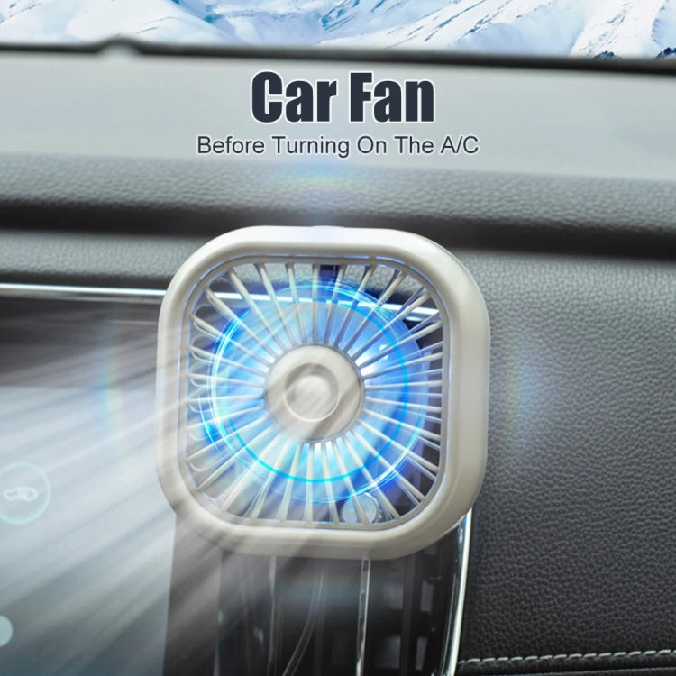 F11 Car USB Colorful Gradient Light Cooling Fan Automotive Interior, Color: Khaki - Heating & Fans by PMC Jewellery | Online Shopping South Africa | PMC Jewellery | Buy Now Pay Later Mobicred