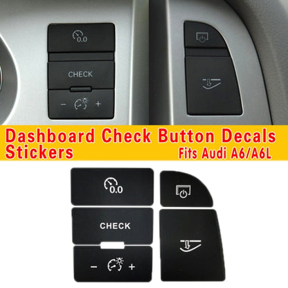 For Audi A6/A6L 2005-2011 Central Control Button Repair Sticker(For Left Driving) - Decorative Sticker by PMC Jewellery | Online Shopping South Africa | PMC Jewellery | Buy Now Pay Later Mobicred