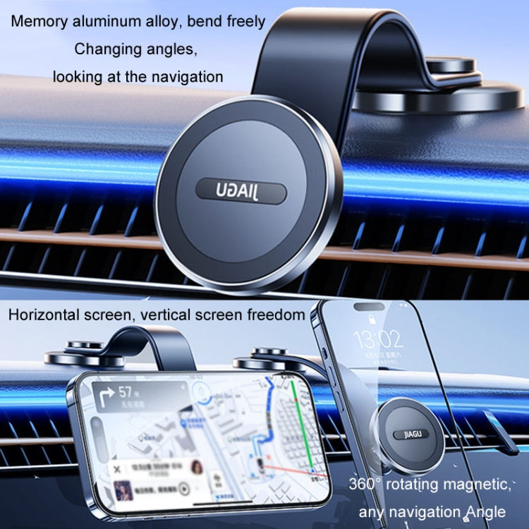 JIAGU Car Suction Cup Type Magsafe Mobile Phone Bracket Telescopic Instrument Panel Car Navigation Rack(Black) - free shipping - PMC TechLife - Order now!
