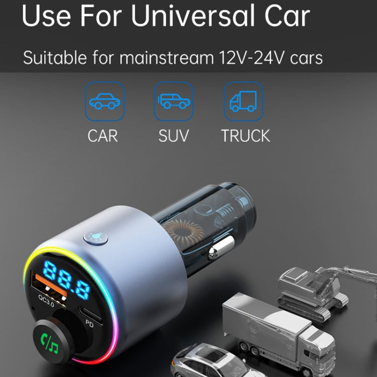 48W Car Bluetooth MP3 Player with Fast Charging(Black) - Bluetooth Car Kits by PMC TechLife | Online Shopping South Africa | PMC TechLife | Buy Now Pay Later Mobicred