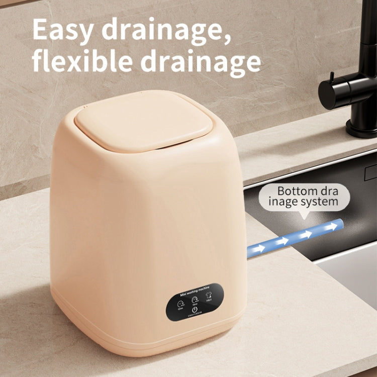Small Household Portable Underwear Washing Machine, Size: US Plug(Milk Yellow) - free shipping - PMC TechLife - Order now!