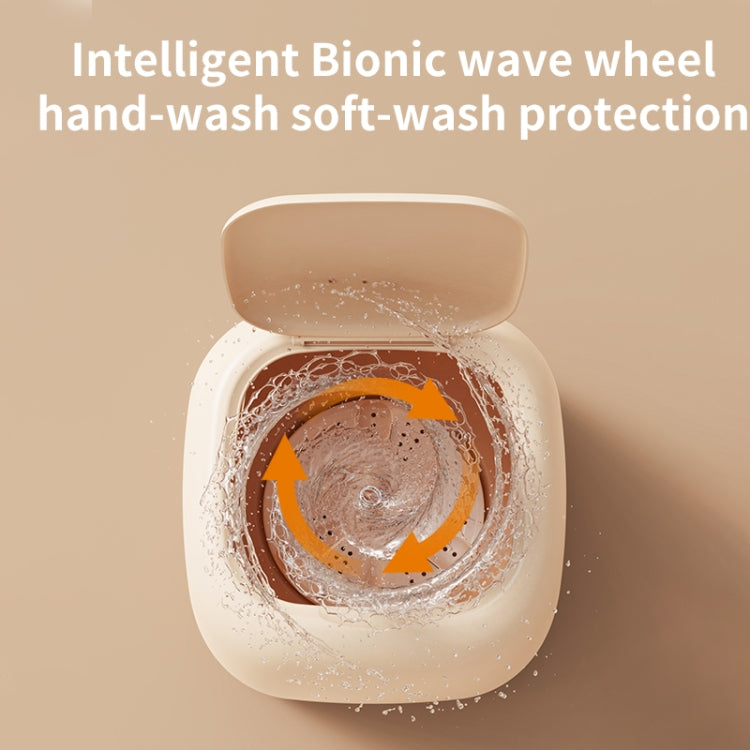 Small Household Portable Underwear Washing Machine, Size: UK Plug(Milk Yellow) - free shipping - PMC TechLife - Order now!