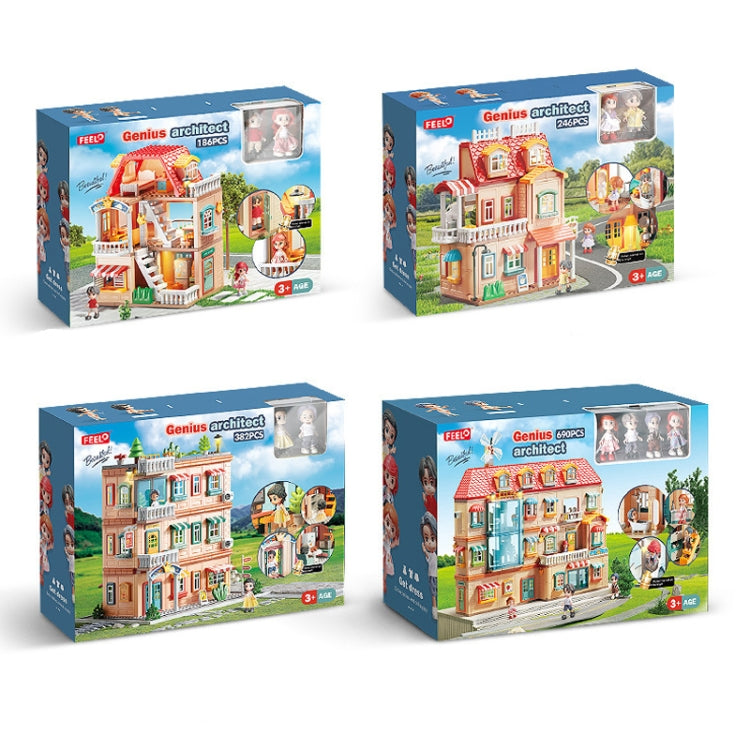 690pcs /Box Children Household Large Pellet Building Blocks Villa Castle Assembly Toys - Pretend Play Toys by PMC Jewellery | Online Shopping South Africa | PMC Jewellery | Buy Now Pay Later Mobicred