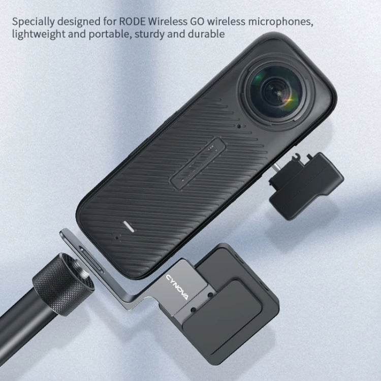 For Insta360 X4 / X3 / One X2 CYNOVA Cold Shoe Expansion RODE Wireless GO Microphone - Others by CYNOVA | Online Shopping South Africa | PMC Jewellery | Buy Now Pay Later Mobicred