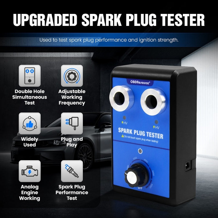 OBDResource High-Pressure Adjustable Dual-Hole Spark Plug Ignition Detector(EU Plug) - Electronic Test by OBDResource | Online Shopping South Africa | PMC TechLife | Buy Now Pay Later Mobicred