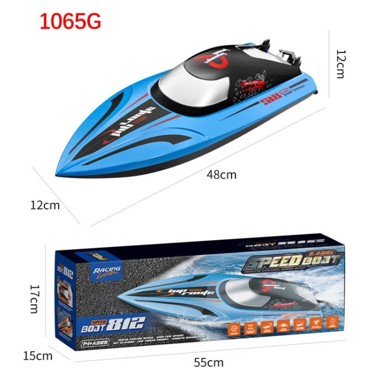 812 High-Speed RC Boat Large Horsepower Speedboat Long Endurance Waterproof Boys Water Toy Dual Batteries(Orange) - RC Boats by PMC Jewellery | Online Shopping South Africa | PMC Jewellery | Buy Now Pay Later Mobicred