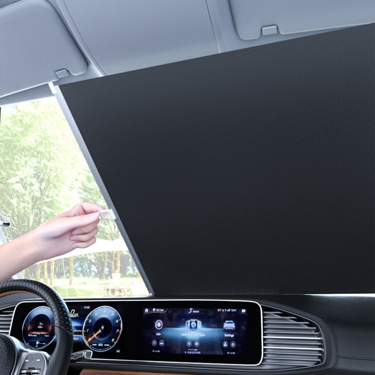 50x125cm Car Summer No-punch Retractable Titanium Silver Sunshade Curtain - Window Foils & Solar Protection by PMC TechLife | Online Shopping South Africa | PMC TechLife | Buy Now Pay Later Mobicred