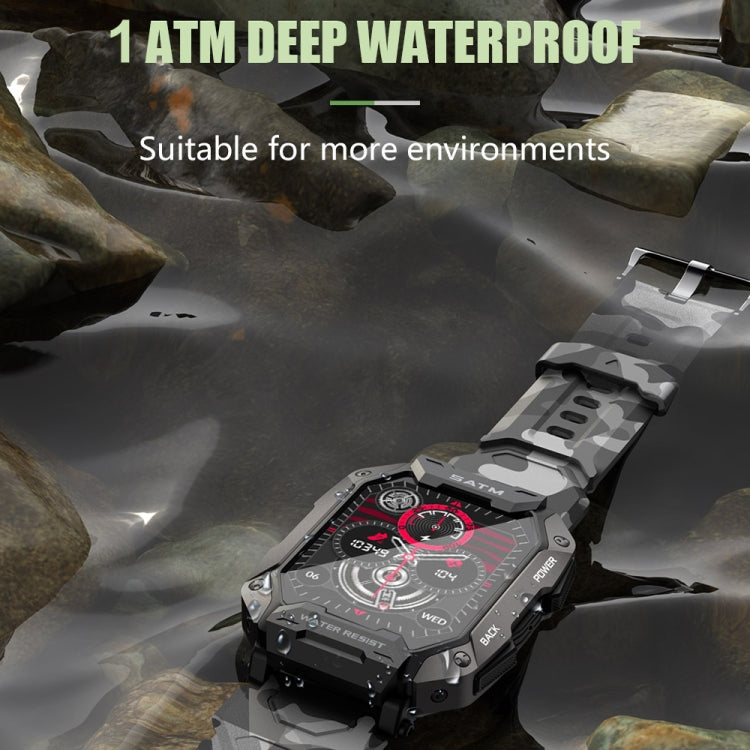 C20Plus 1.81-inch Health Monitoring Waterproof Bluetooth Call Smart Watch, Color: Camouflage Black - Smart Watches by PMC Jewellery | Online Shopping South Africa | PMC Jewellery | Buy Now Pay Later Mobicred