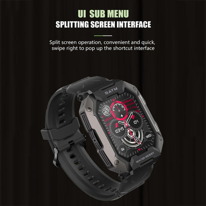 C20Plus 1.81-inch Health Monitoring Waterproof Bluetooth Call Smart Watch, Color: Black Bamboo Knot - Smart Watches by PMC Jewellery | Online Shopping South Africa | PMC Jewellery | Buy Now Pay Later Mobicred