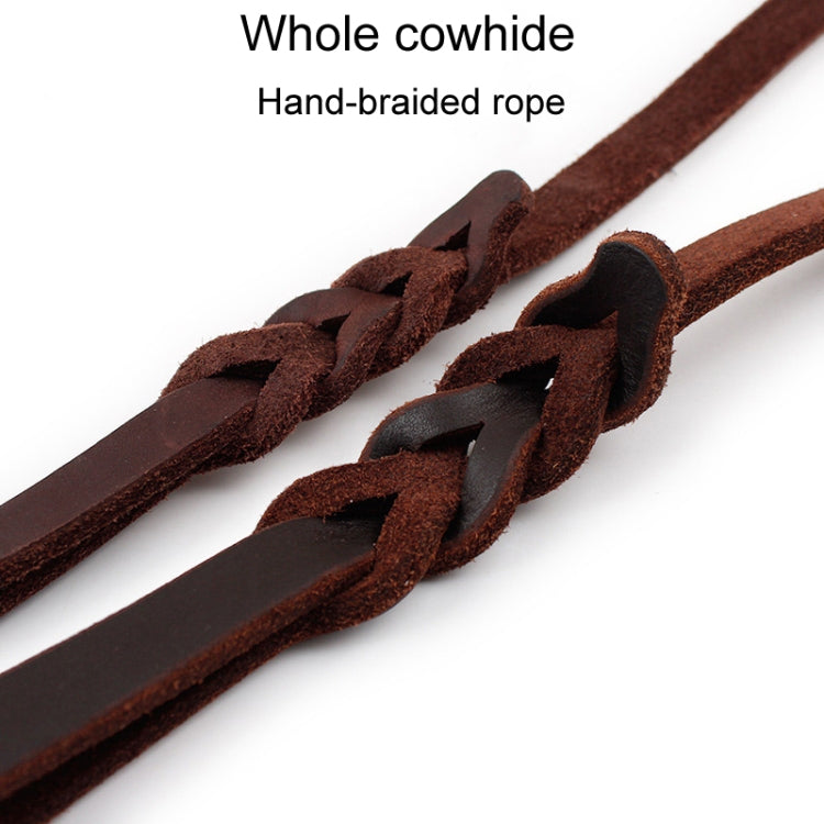 1.2 x 300cm Pet Outing Cowhide Towing Leash Dog Training Harness(Bronze Hook) - Leashes & Chest Strap by PMC TechLife | Online Shopping South Africa | PMC TechLife | Buy Now Pay Later Mobicred