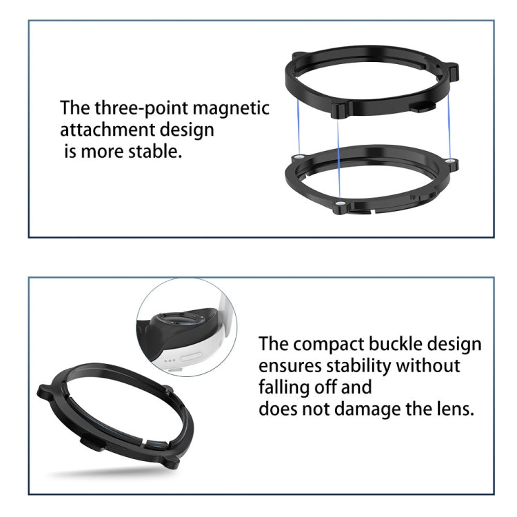 For Meta Quest 3 VR Magnetic Eyeglasses Frame, Spec: Anti Blue Light Lens+Frame Black - VR Accessories by PMC TechLife | Online Shopping South Africa | PMC TechLife | Buy Now Pay Later Mobicred