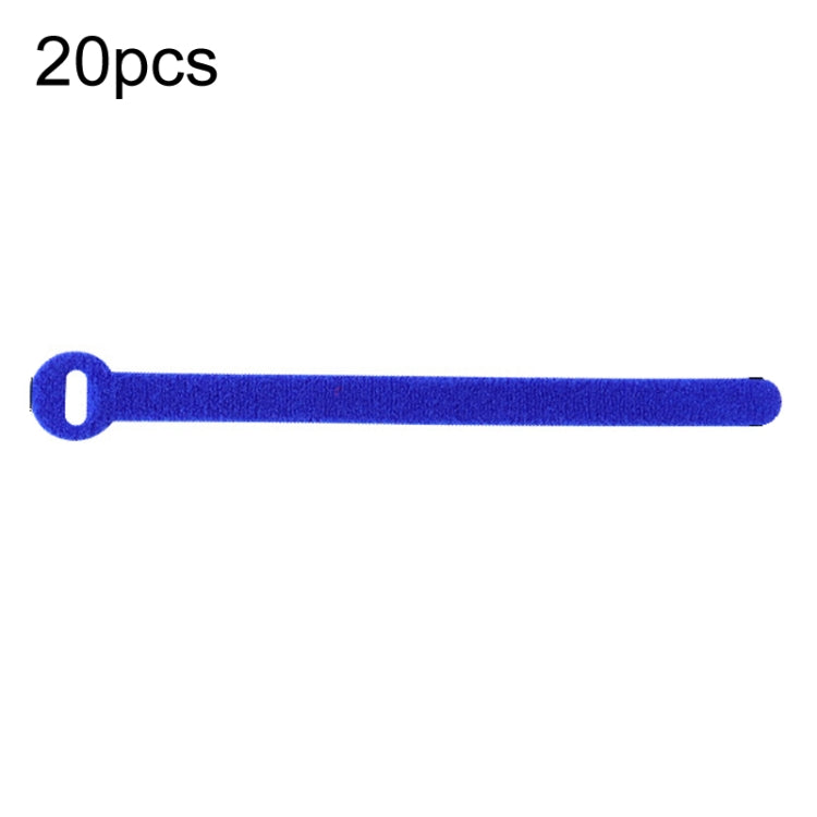 20pcs Data Cable Storage And Management Strap T-Shape Nylon Binding Tie, Model: Blue 12 x 200mm - free shipping - PMC Jewellery - Order now!