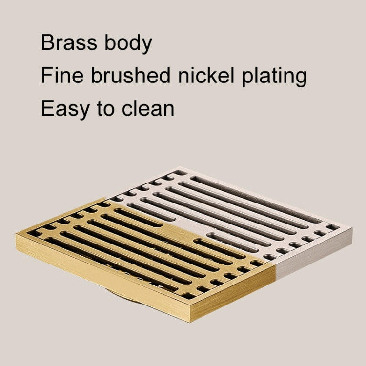 All Copper Brushed Anti-Odor Floor Drain Gravity Copper Core Bathroom Floor Drain, Specification: 8x30cm Long Medium Drain - Drain Strainers by PMc TechLife | Online Shopping South Africa | PMc TechLife | Buy Now Pay Later Mobicred