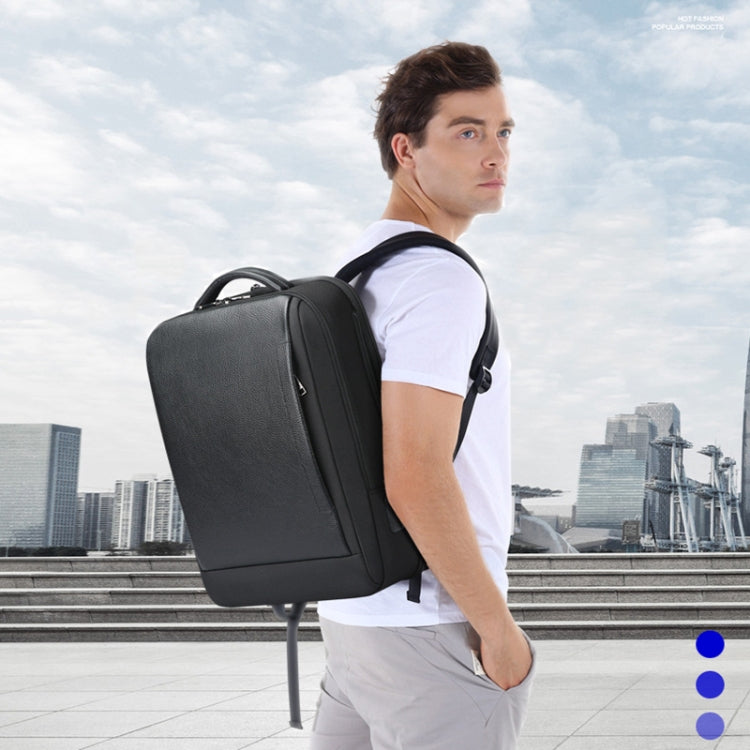 Bopai AL-61-122631B Large Capacity Cowhide Laptop Backpack With USB+Type-C Port(High-end Version) - free shipping - PMC Jewellery - Order now!