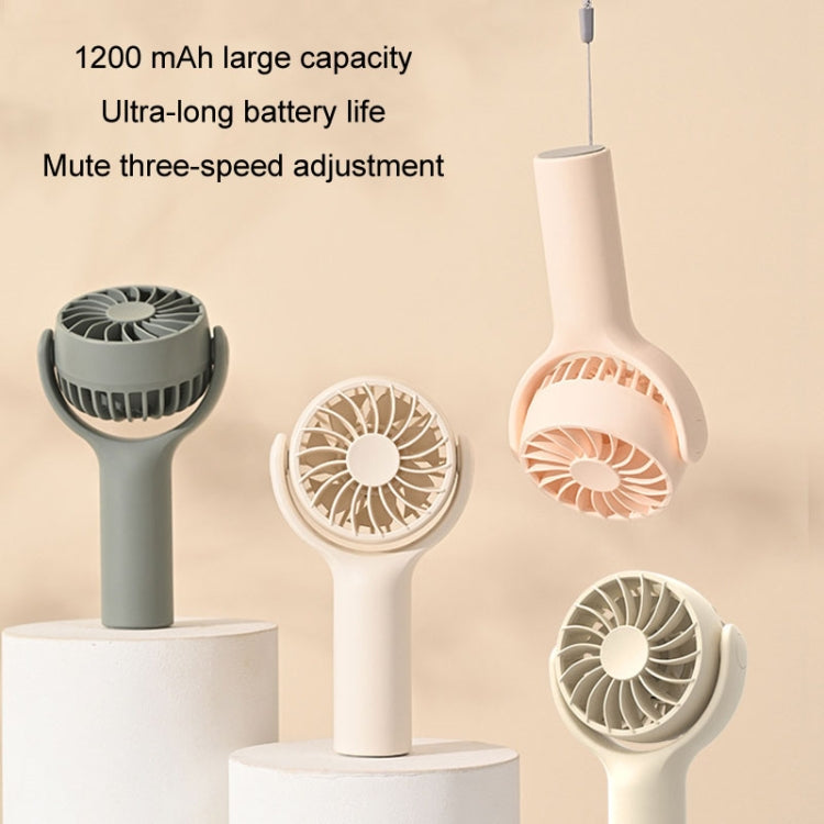 Mini Handheld Small Fan Rechargeable Mute Desktop Portable Fan(Khaki) - Electric Fans by PMC TechLife | Online Shopping South Africa | PMC TechLife | Buy Now Pay Later Mobicred