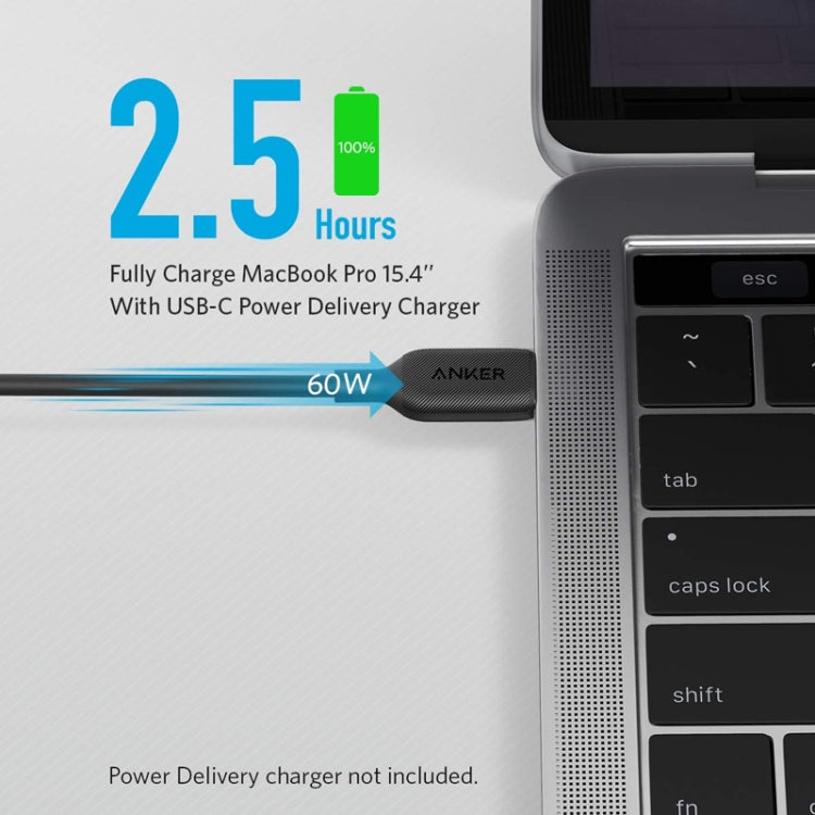 ANKER A8852 Powerline III 0.9m Fiber Dual Type-C 60W Fast Charging Data(White) - USB-C & Type-C Cable by ANKER | Online Shopping South Africa | PMC Jewellery | Buy Now Pay Later Mobicred