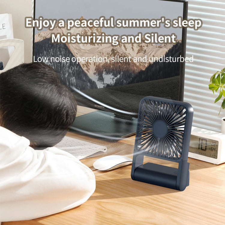 HX-123 USB Charging Wall-mounted Desktop Folding Thin and Light Small Fan(Yellow) - Electric Fans by PMC TechLife | Online Shopping South Africa | PMC TechLife | Buy Now Pay Later Mobicred