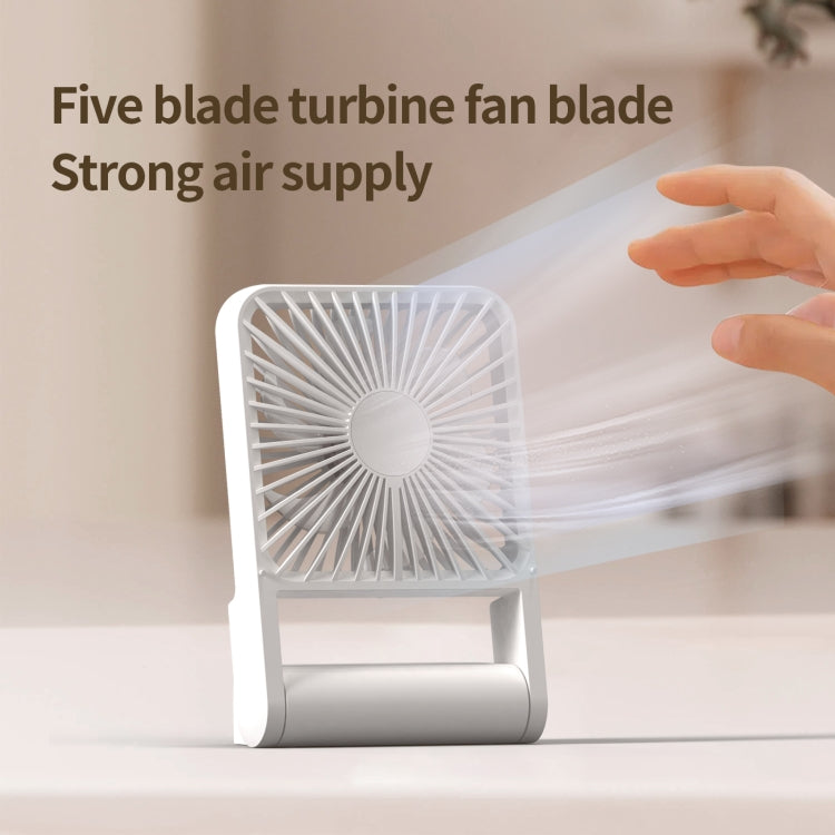 HX-123 USB Charging Wall-mounted Desktop Folding Thin and Light Small Fan(White) - Electric Fans by PMC TechLife | Online Shopping South Africa | PMC TechLife | Buy Now Pay Later Mobicred
