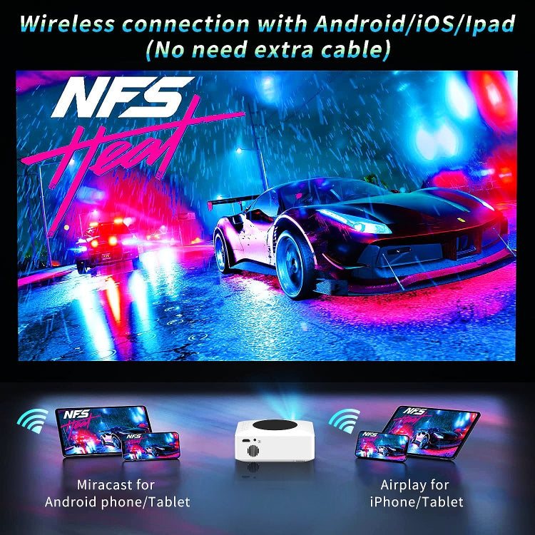 Y2S 1080P Mini LED WiFi Projector Support Wireless Wired Screen Mirroring Youtube Version(UK Plug) - Mini Projector by PMC TechLife | Online Shopping South Africa | PMC TechLife | Buy Now Pay Later Mobicred