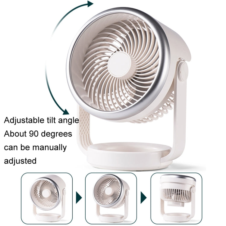 Air Circulating Fan USB Charging Desktop Quiet Fan(White) - Electric Fans by PMC TechLife | Online Shopping South Africa | PMC TechLife | Buy Now Pay Later Mobicred