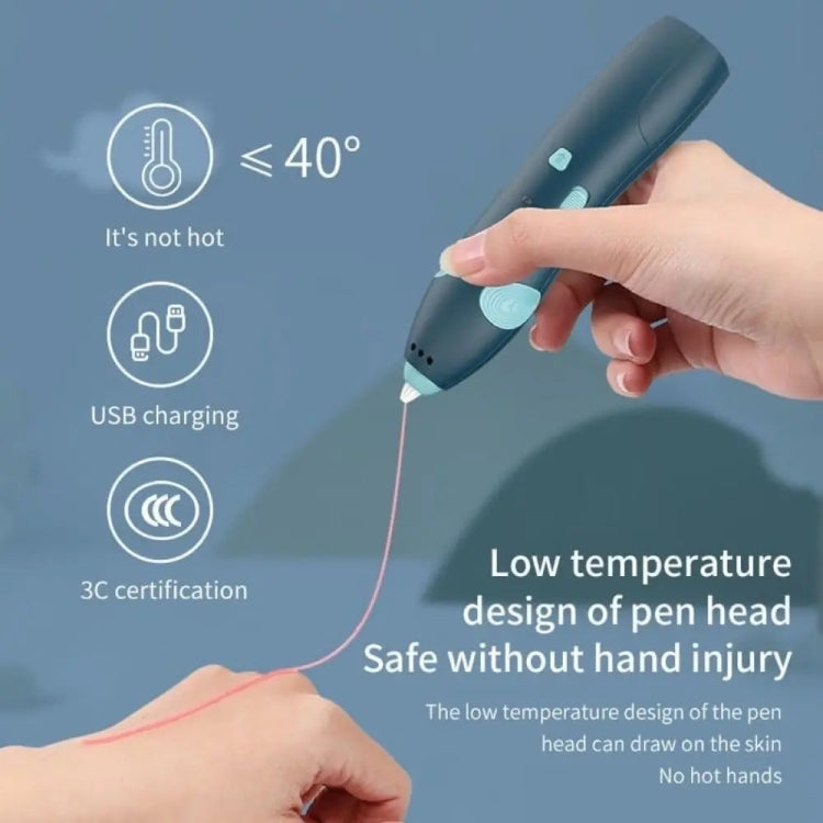 USB Charging Low-Temperature Wireless Graffiti Printing Pen Set Children DIY 3D Painting Pen(Blue) - 3D Printer by PMC Jewellery | Online Shopping South Africa | PMC Jewellery | Buy Now Pay Later Mobicred