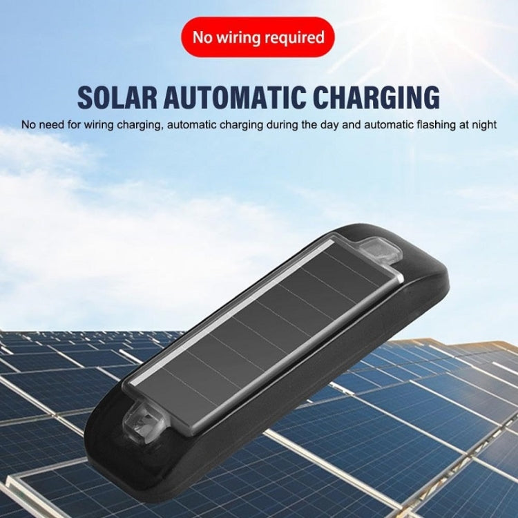 Solar Warning Light Anti-rear Collision LED Flashing Light(Symphony Vibration Sensor+Black) - Warning Lights by PMC TechLife | Online Shopping South Africa | PMC TechLife | Buy Now Pay Later Mobicred