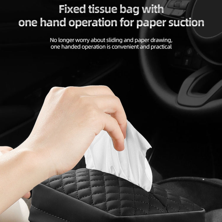 Car Sun Visor Armrest Box Back Hanging Tissue Box(Black) - Tissue Boxes by PMC TechLife | Online Shopping South Africa | PMC TechLife | Buy Now Pay Later Mobicred
