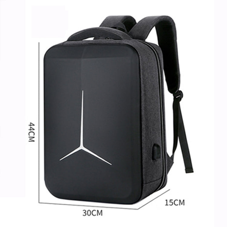 15 inch Large-Capacity Waterproof Business Commuter Laptop Backpack with USB Port(Simplified Blue) - Backpack by PMC Jewellery | Online Shopping South Africa | PMC Jewellery | Buy Now Pay Later Mobicred