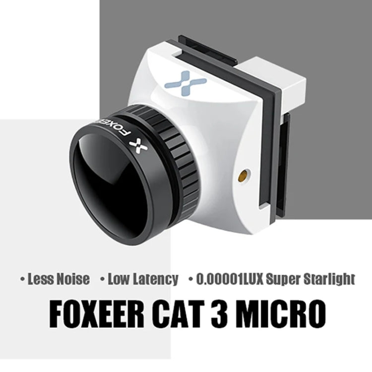 Foxeer Cat 3 Micro Black FPV Night Camera 1200TVL Starlight 0.00001Lux Camera For RC FPV Racing Drone - Camera by PMC Jewellery | Online Shopping South Africa | PMC Jewellery | Buy Now Pay Later Mobicred