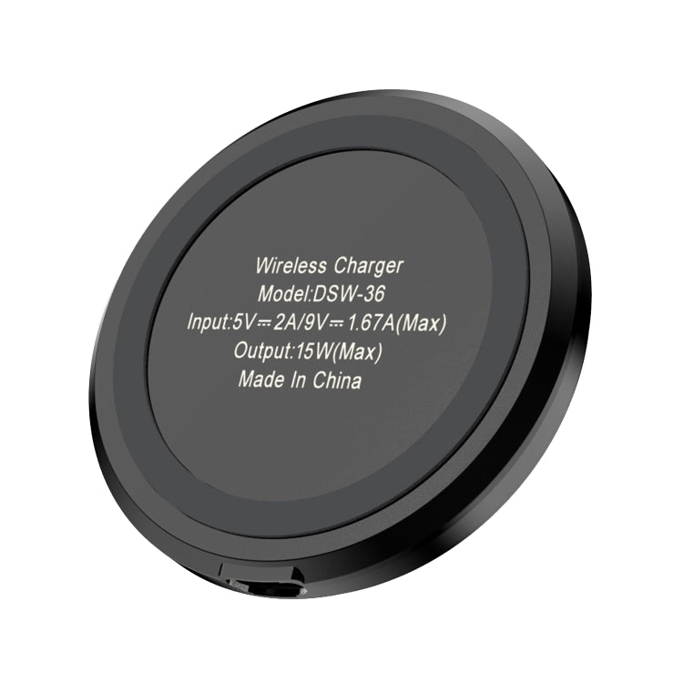 DSW-36B Mobile Phone Wireless Charger Mini 15W Fast Charging Type-C Round QI - free shipping - PMC Jewellery - Order now!