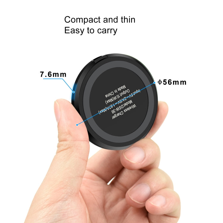 DSW-36B Mobile Phone Wireless Charger Mini 15W Fast Charging Type-C Round QI - free shipping - PMC Jewellery - Order now!