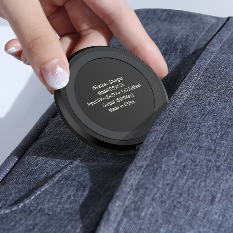 DSW-36B Mobile Phone Wireless Charger Mini 15W Fast Charging Type-C Round QI - free shipping - PMC Jewellery - Order now!