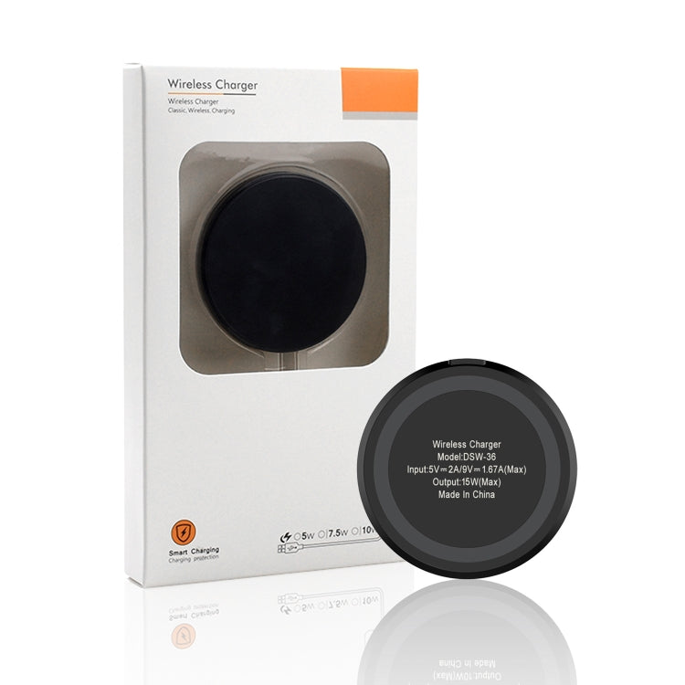 DSW-36B Mobile Phone Wireless Charger Mini 15W Fast Charging Type-C Round QI - free shipping - PMC Jewellery - Order now!