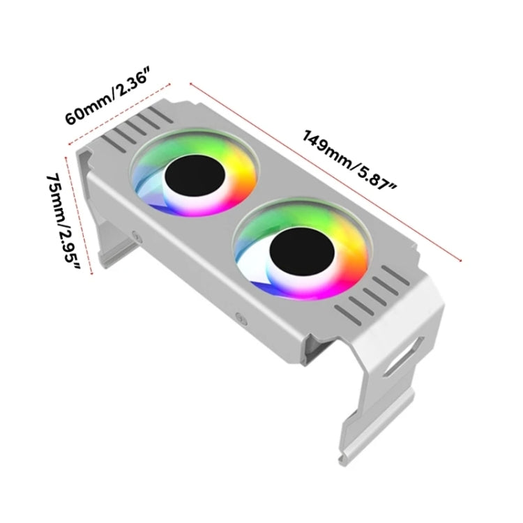 Desktop ARGB Memory Cooler PWM Temperature Control Dual Fan, For DDR / DDR2 / DDR3 / DDR4 / DDR5(Black) - Fan Cooling by PMC Jewellery | Online Shopping South Africa | PMC Jewellery | Buy Now Pay Later Mobicred