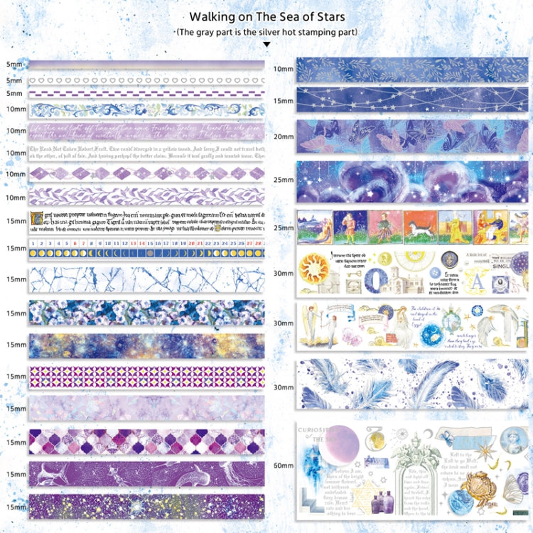 27rolls /Box Long Season Washi Tape DIY Scrapbook Stickers(Starry Walk) - Handbook Decorative Stickers by PMC Jewellery | Online Shopping South Africa | PMC Jewellery | Buy Now Pay Later Mobicred