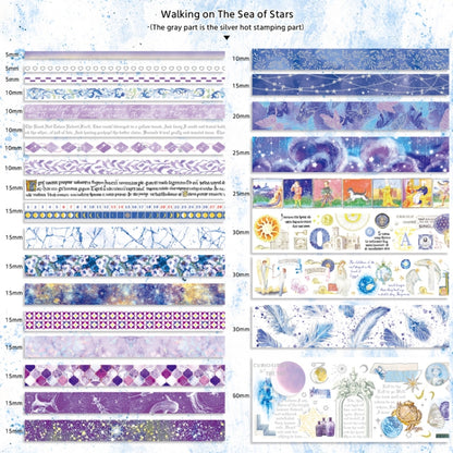 27rolls /Box Long Season Washi Tape DIY Scrapbook Stickers(Starry Walk) - Handbook Decorative Stickers by PMC Jewellery | Online Shopping South Africa | PMC Jewellery | Buy Now Pay Later Mobicred