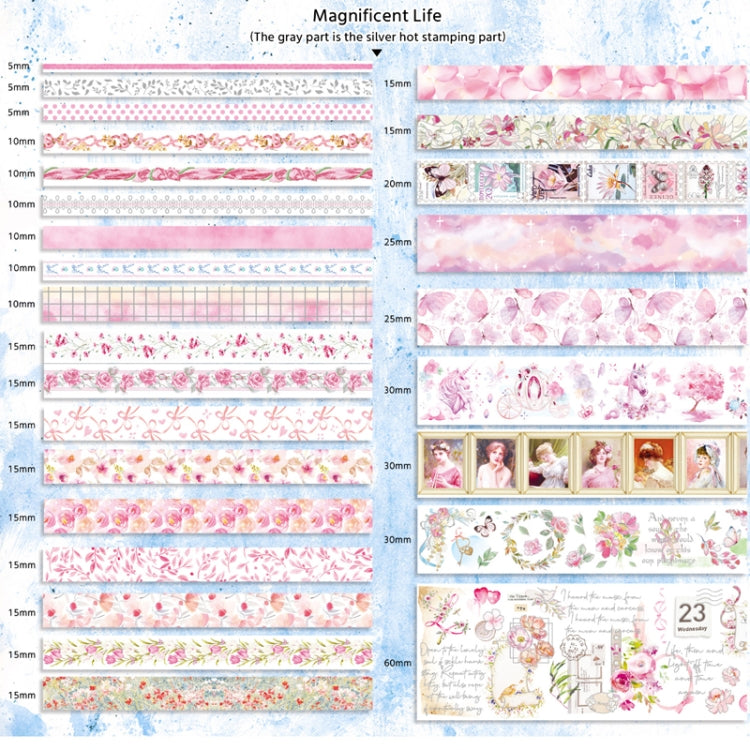 27rolls /Box Long Season Washi Tape DIY Scrapbook Stickers(Glamorous Life) - Handbook Decorative Stickers by PMC Jewellery | Online Shopping South Africa | PMC Jewellery | Buy Now Pay Later Mobicred