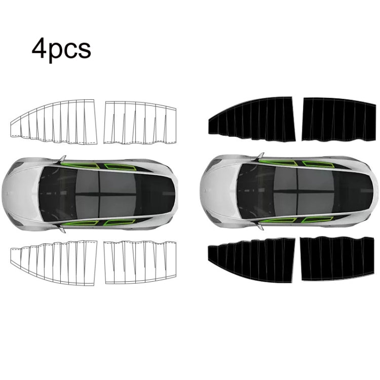 For Tesla Model 3 4pcs White Car Side Window Privacy Sun Protection Curtain - free shipping - PMC TechLife - Order now!