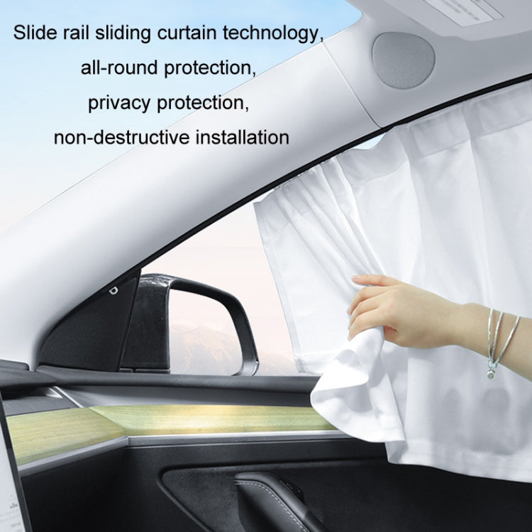 For Tesla Model Y 4pcs Black Car Side Window Privacy Sun Protection Curtain - Window Foils & Solar Protection by PMC TechLife | Online Shopping South Africa | PMC TechLife | Buy Now Pay Later Mobicred