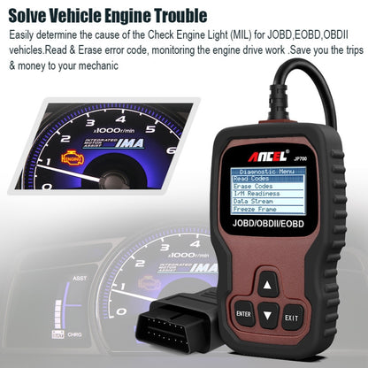 Ancel JOBD+EOBD/OBD-II Car Error Code Diagnostic scanner - Code Readers & Scan Tools by Ancel | Online Shopping South Africa | PMC Jewellery | Buy Now Pay Later Mobicred