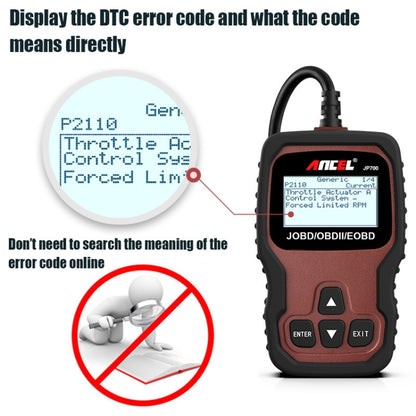 Ancel JOBD+EOBD/OBD-II Car Error Code Diagnostic scanner - Code Readers & Scan Tools by Ancel | Online Shopping South Africa | PMC Jewellery | Buy Now Pay Later Mobicred