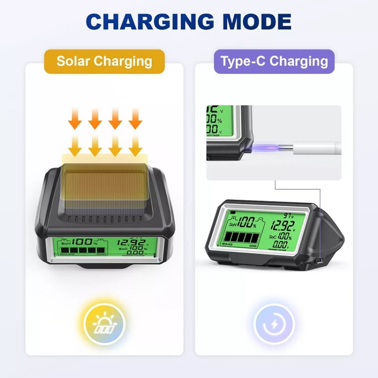 ANCEL 12V LED Car Battery Tester SOH/SOC Rechargeable Battery Analysis Tool - free shipping - PMC TechLife - Order now!