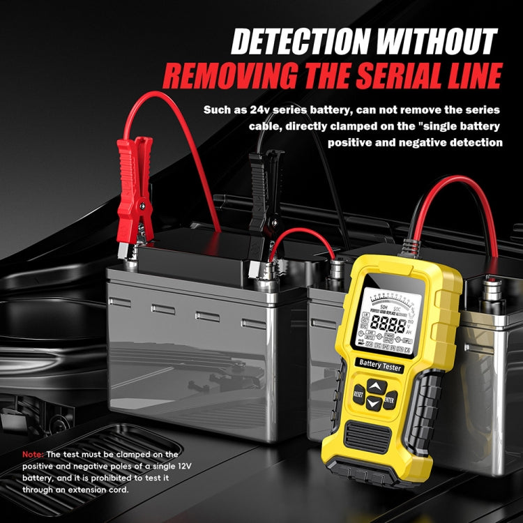 FOXSUR 12V/24V Automotive Lead-acid Battery Internal Resistance Rapid Analyzer(Yellow) - Electronic Test by FOXSUR | Online Shopping South Africa | PMC Jewellery | Buy Now Pay Later Mobicred