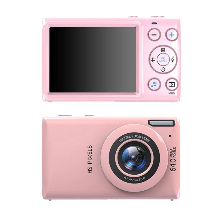 2.8-Inch Display Digital Camera 64MP 4K HD Camcorder With 18x Digital Zoom(Pink) - Video Cameras by PMC Jewellery | Online Shopping South Africa | PMC Jewellery | Buy Now Pay Later Mobicred