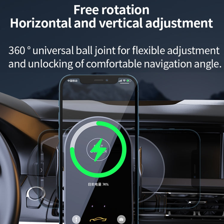 Car Air Outlet Smart Induction Wireless Charging Mobile Phone Holder(Black 66W) - Wireless Charger Holders by PMC TechLife | Online Shopping South Africa | PMC TechLife | Buy Now Pay Later Mobicred
