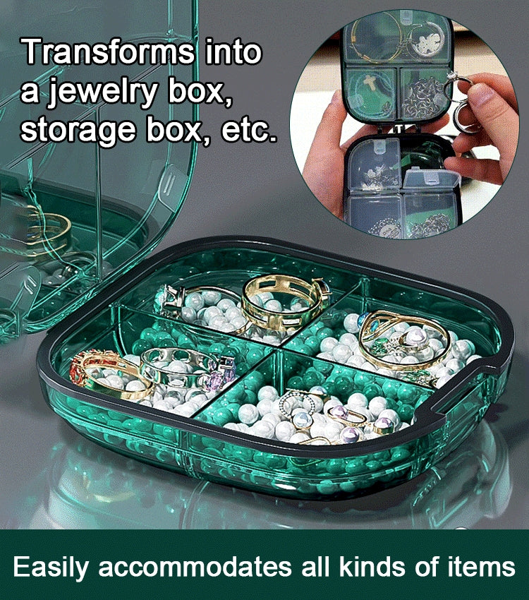 Multi-functional Portable Mini Pill Dispenser Organizer(Transparent Black) - free shipping - PMC TechLife - Order now!