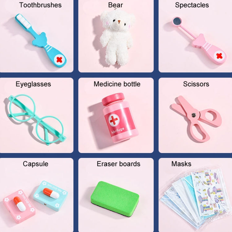 Wooden Children Oral Dentistry Simulation Dentist Set Pretend Play Medical Toy, Color: Upgrade Model Pink - Pretend Play Toys by PMC Jewellery | Online Shopping South Africa | PMC Jewellery | Buy Now Pay Later Mobicred