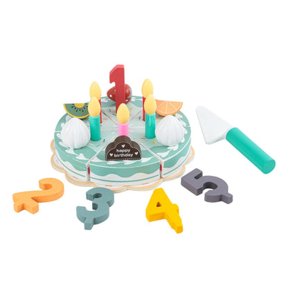 KABI Children Simulation Wooden Pretend Play Toy Kindergarten Parent-Child Interactive Toy, Style: Birthday Cake - Pretend Play Toys by KABI | Online Shopping South Africa | PMC Jewellery | Buy Now Pay Later Mobicred