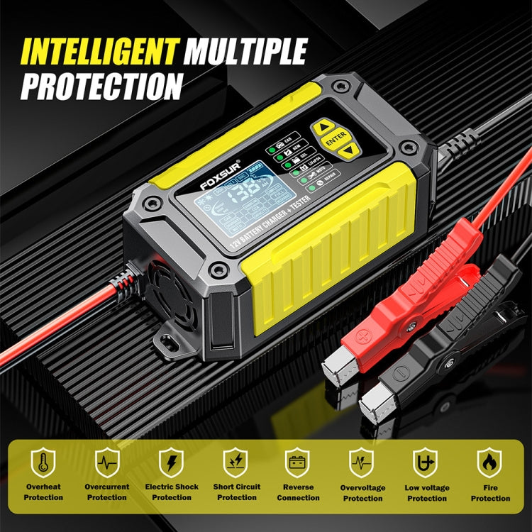 FOXSUR Cars Motorcycles 12V Lithium Cattery Charger With Battery Detection(UK Plug) - free shipping - PMC TechLife - Order now!